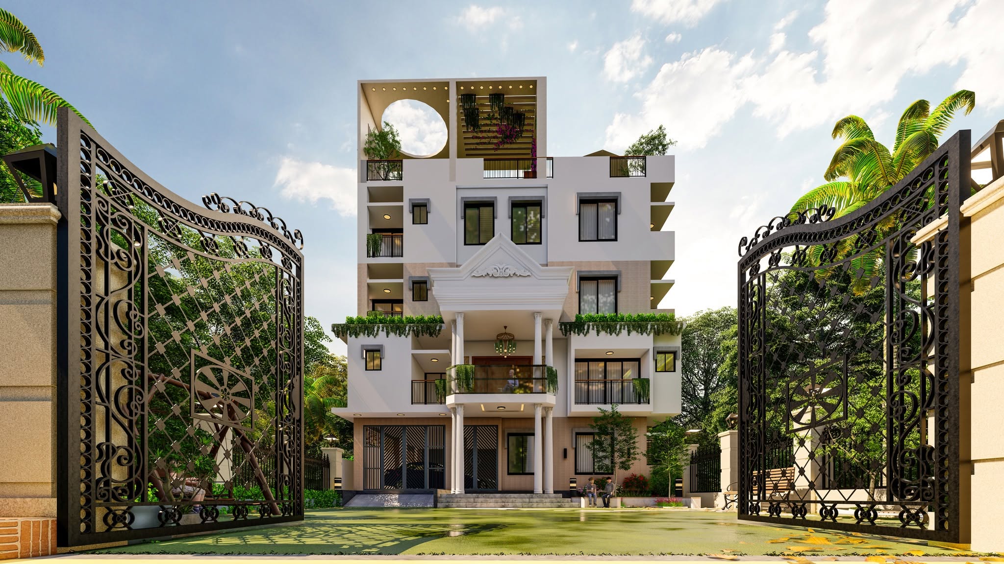 Residential Building Design – Baktaboli, exterior render